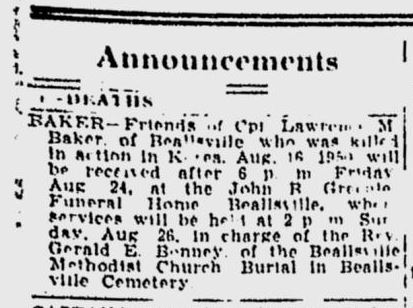 Lawrence M. Baker obit